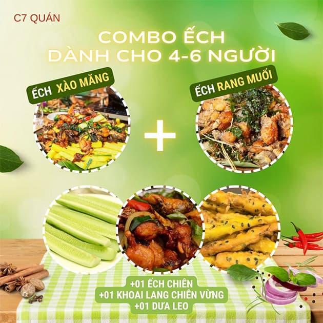 C7 Quán - Combo Ếch Dành Cho 4-6 Người - Ship Tận Nơi