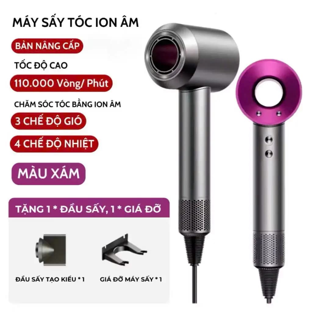 Máy sấy tóc 2 chiều ion âm