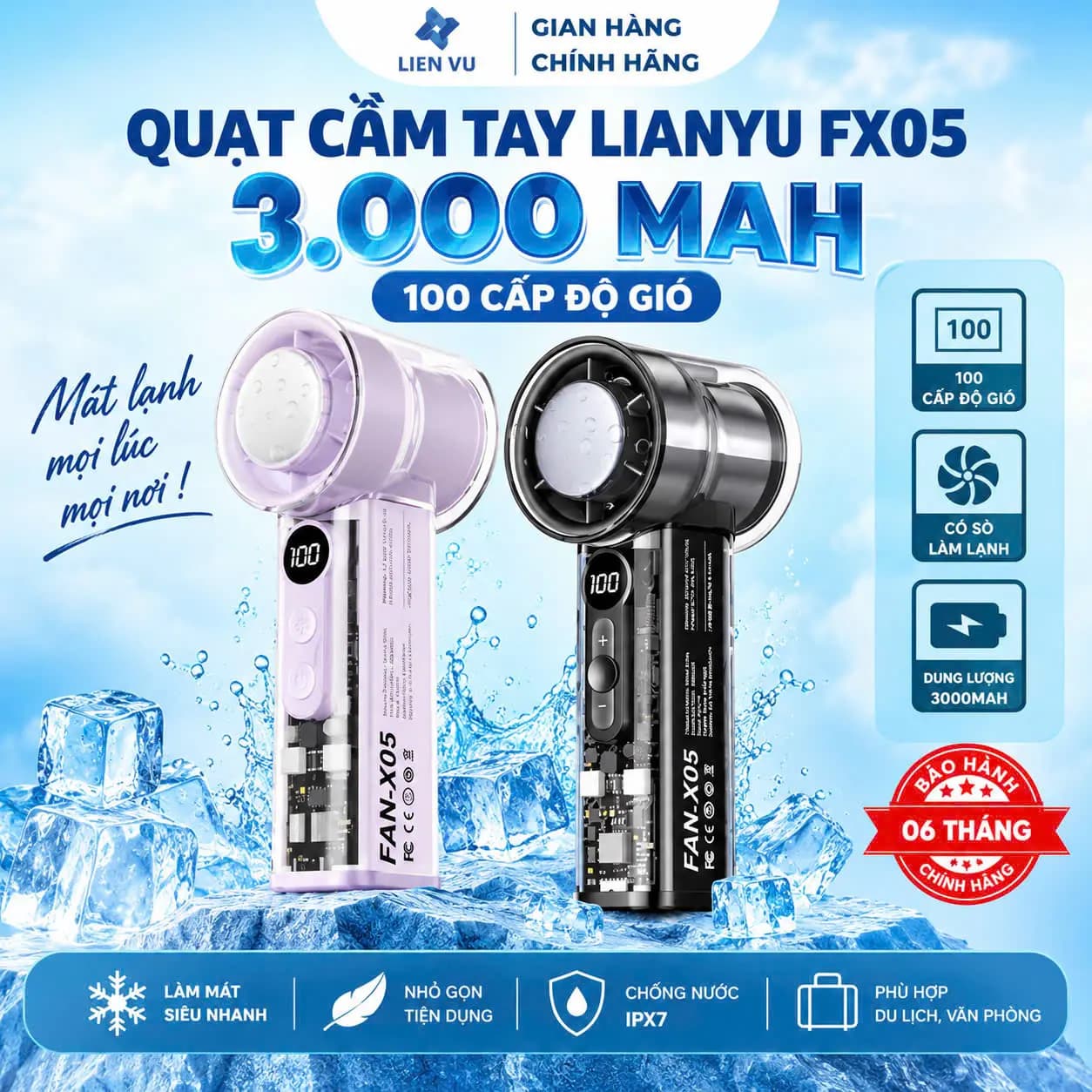 Quạt cầm tay LIANVU FX05 / X05
