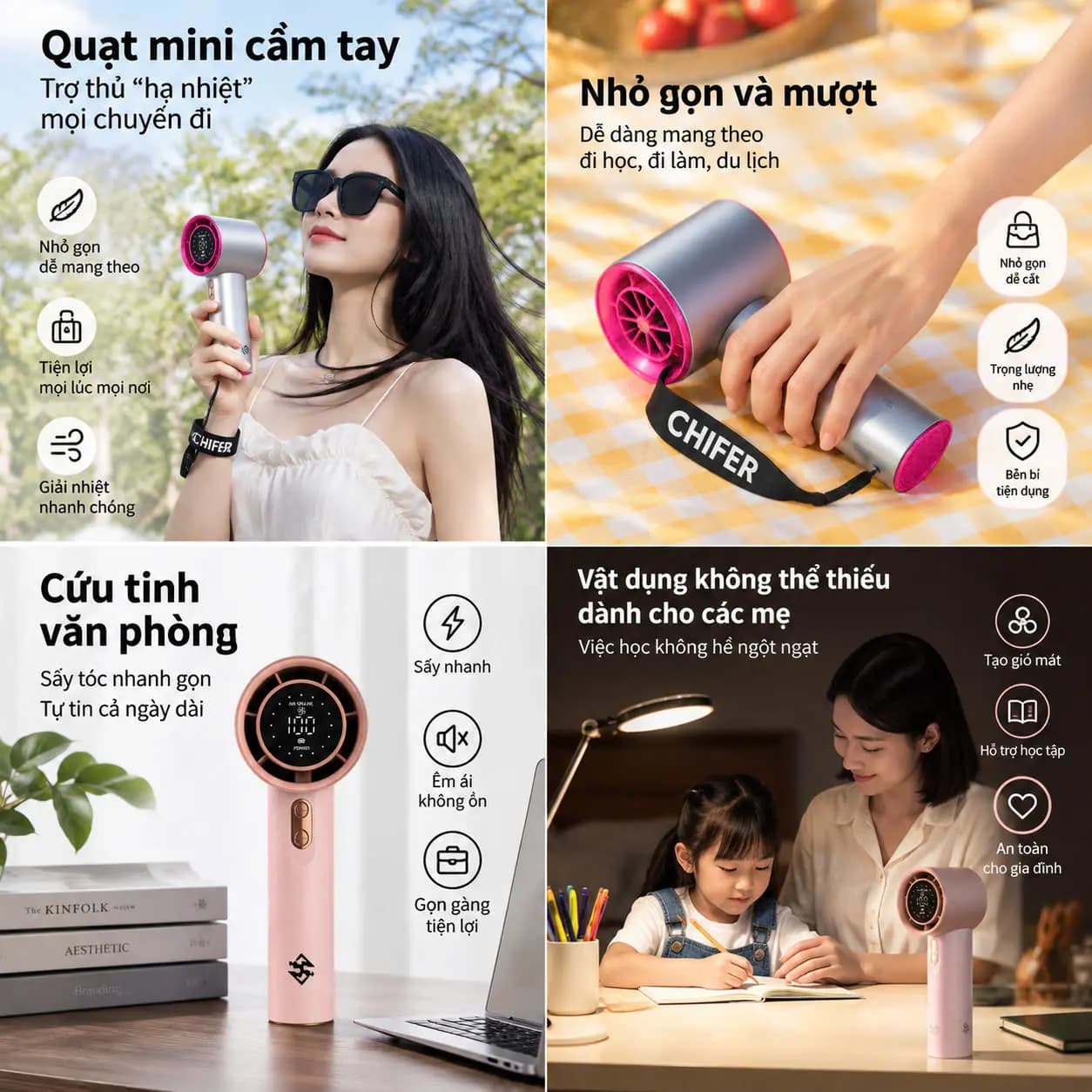 Quạt mini cầm tay CHIFER CF-F01