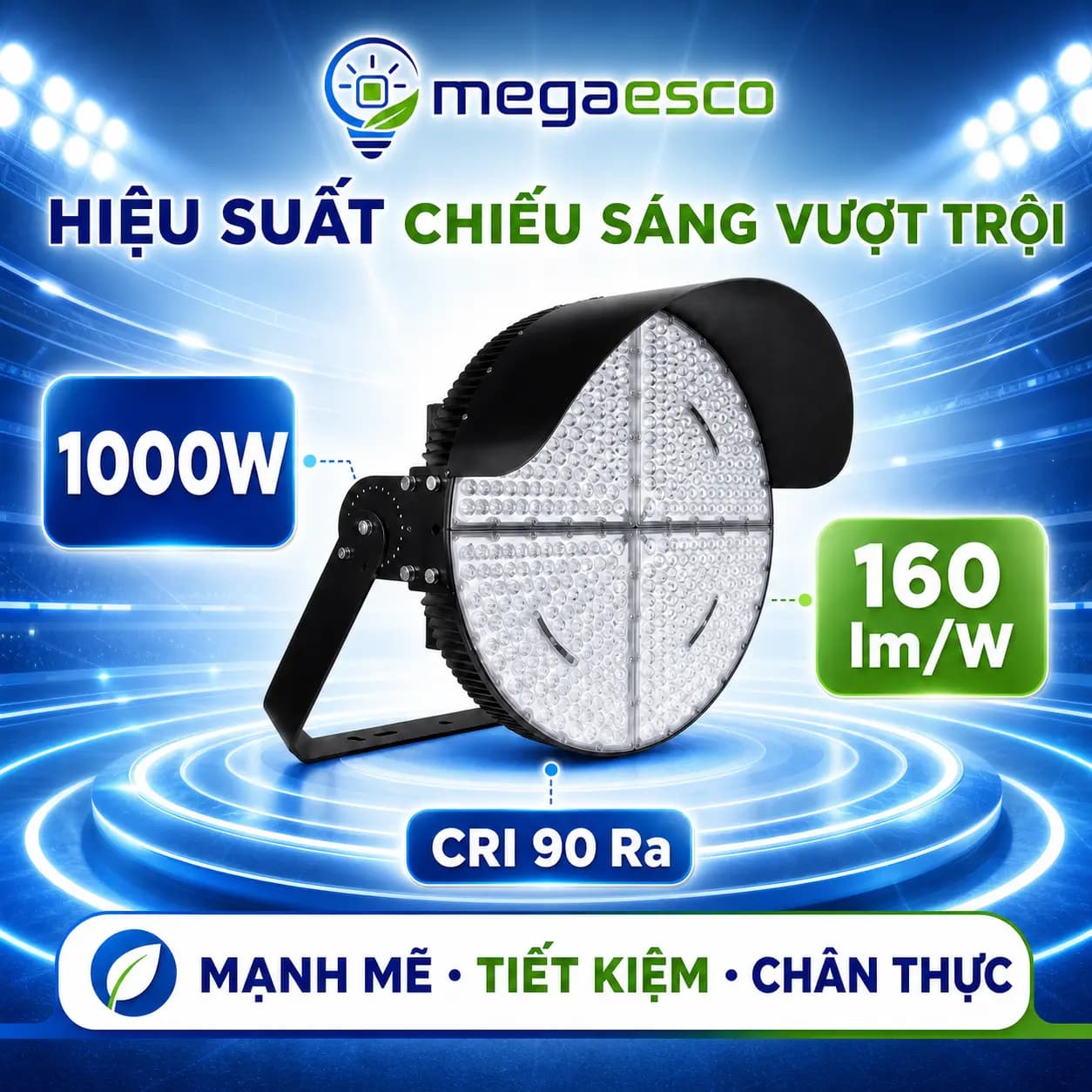 Đèn LED Stadium MC-FLA-007 Mega Esco 1000W – Đèn pha công suất lớn, chiếu sáng hiệu quả