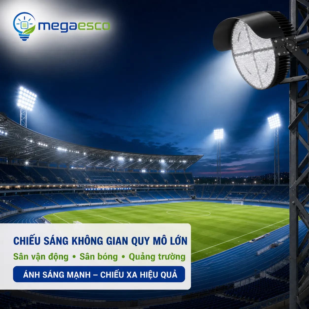 Đèn LED Stadium MC-FLA-007 Mega Esco 1000W – Đèn pha công suất lớn, chiếu sáng hiệu quả