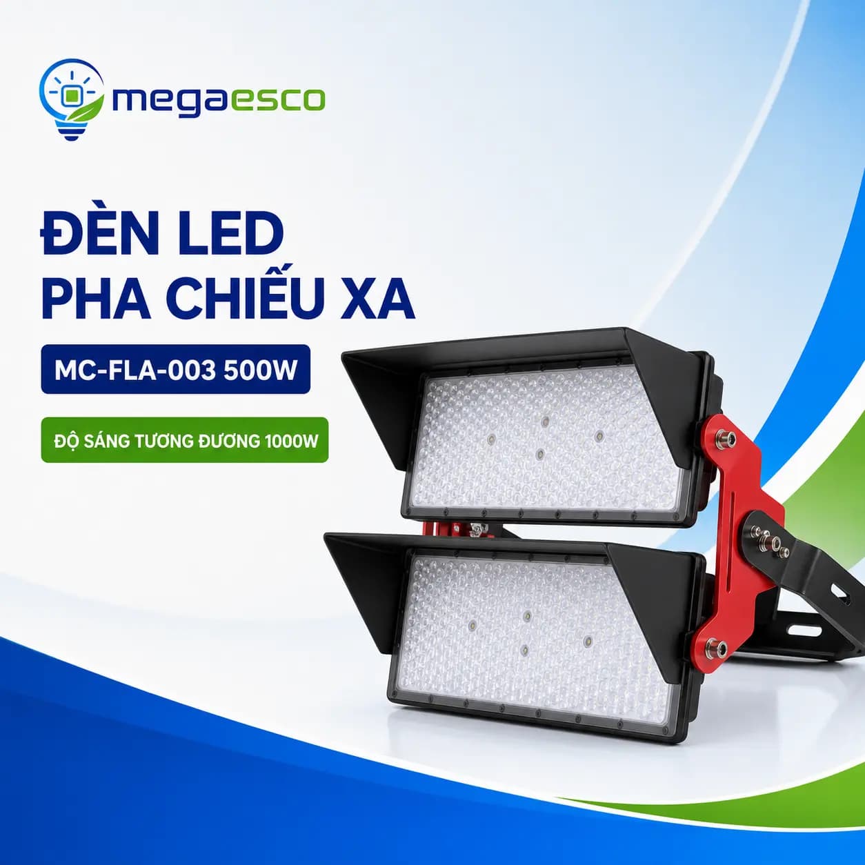 Đèn LED Stadium MC-FLA-003 500W – Độ sáng tương đương đèn 1000W thông thường