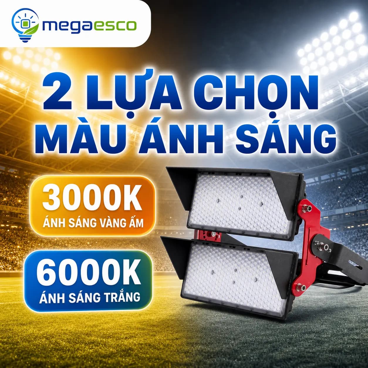 Đèn LED Stadium MC-FLA-003 500W – Độ sáng tương đương đèn 1000W thông thường