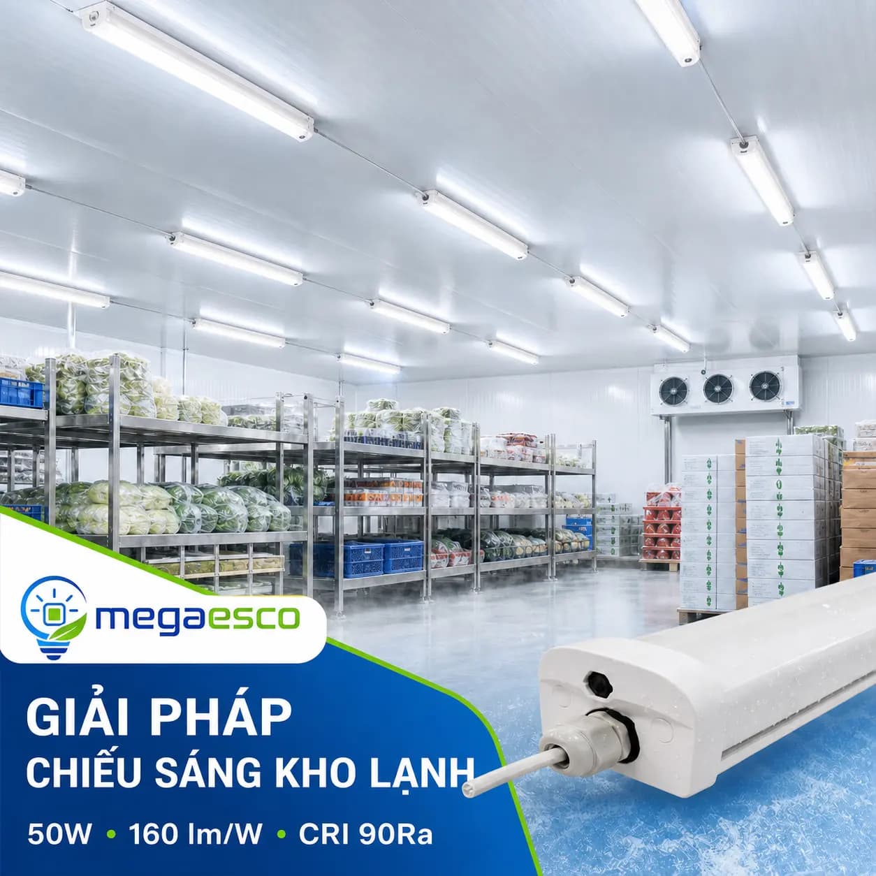 Đèn LED Kho Lạnh 50W (Độ sáng tương đương 100W) công nghệ mới tiết kiệm điện năng