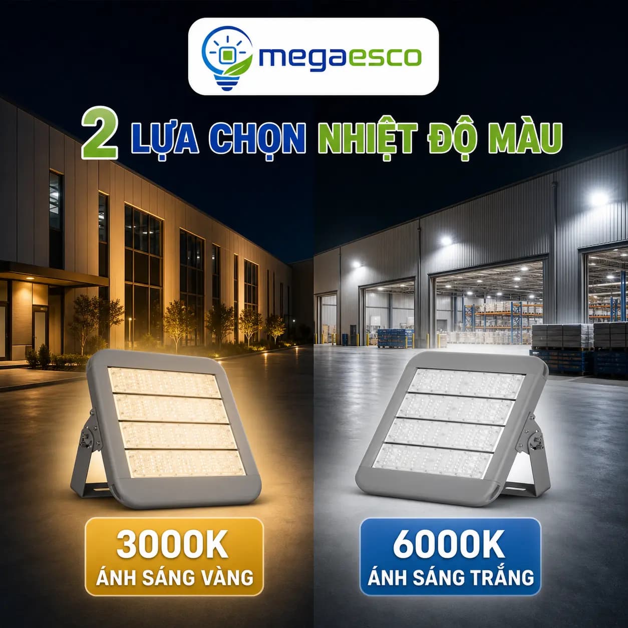 Đèn LED Pha Chiếu Xa MC-FLA-002 100W – Độ Sáng Tương Đương 200W, Hiệu Suất 160Lm/W