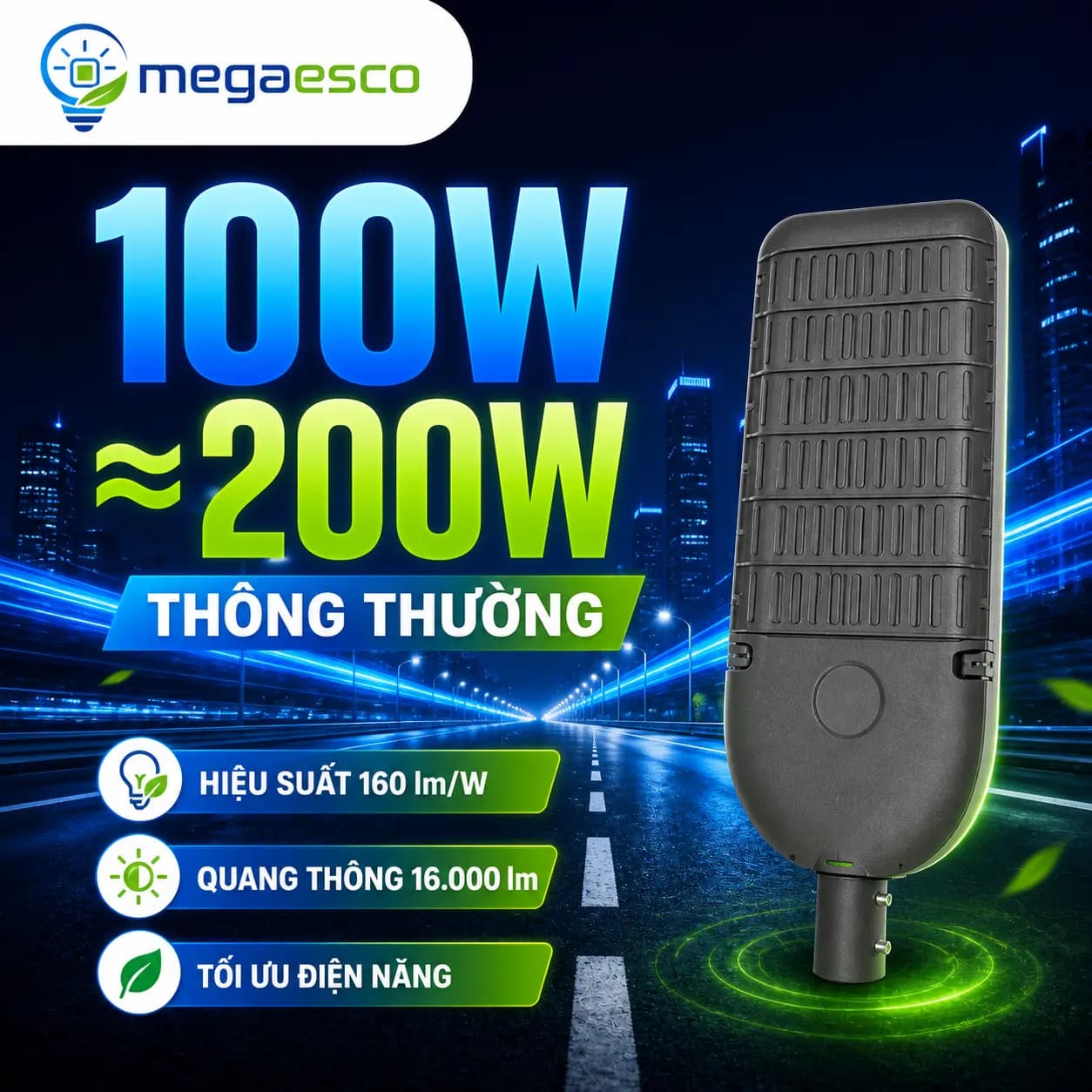 LED Đường Phố Mega Esco MC-RL-001 100W