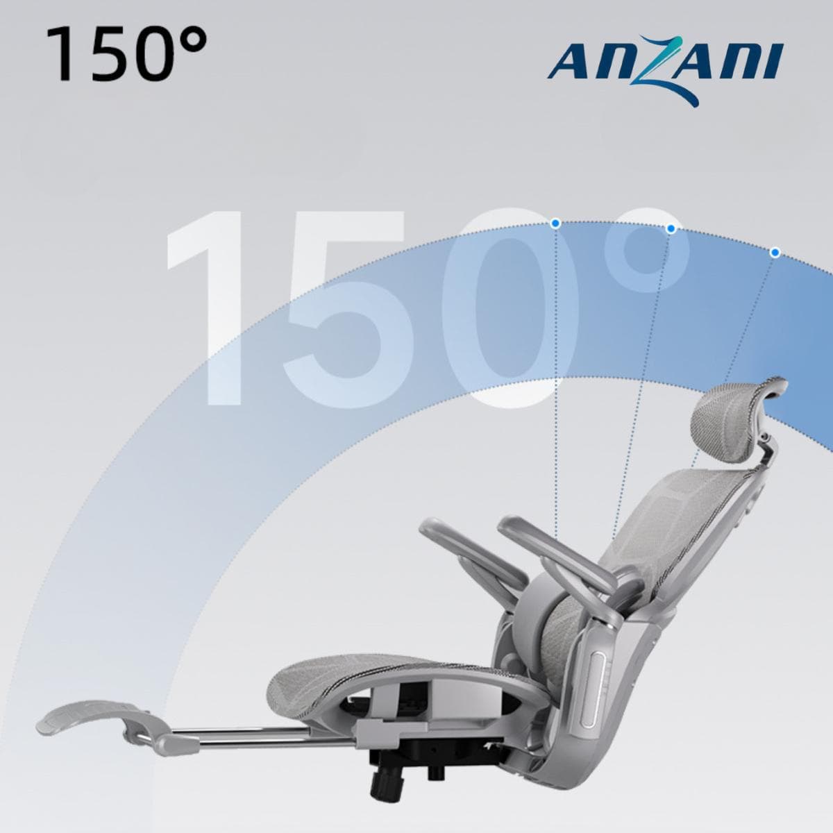 {CTH 97} Ghế tựa lưng công thái học CTH 97 nhà Anzani Ghế Xoay Công Thái Học, Lưng Hợp Kim Nhôm, Tựa lưng 6D