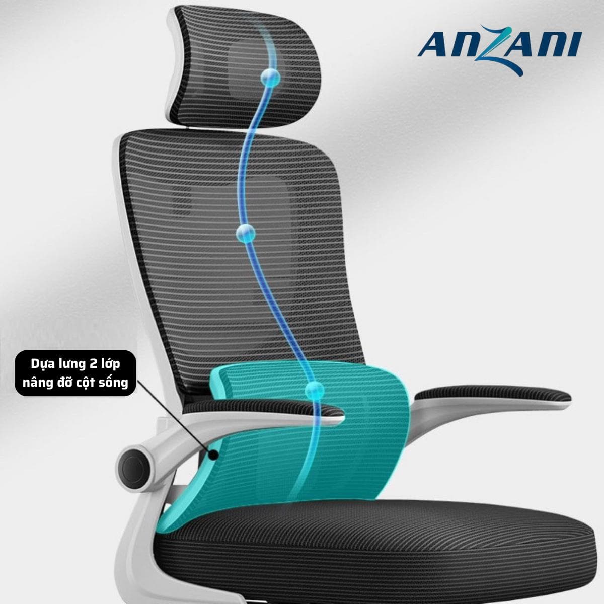 {CTH25 + CTH29} Anzani Ghế Công Thái Học CTH25 & CTH29 - Ghế Cố Định Không Ngả Lưng, Thiết Kế Lưng Cố Định Giúp Thoải Mái Khi Làm Việc & Thư Giãn, Bảo Hành 6 Tháng, Hàng Nhập Khẩu, Voucher 150K, Miễn Phí Vận Chuyển