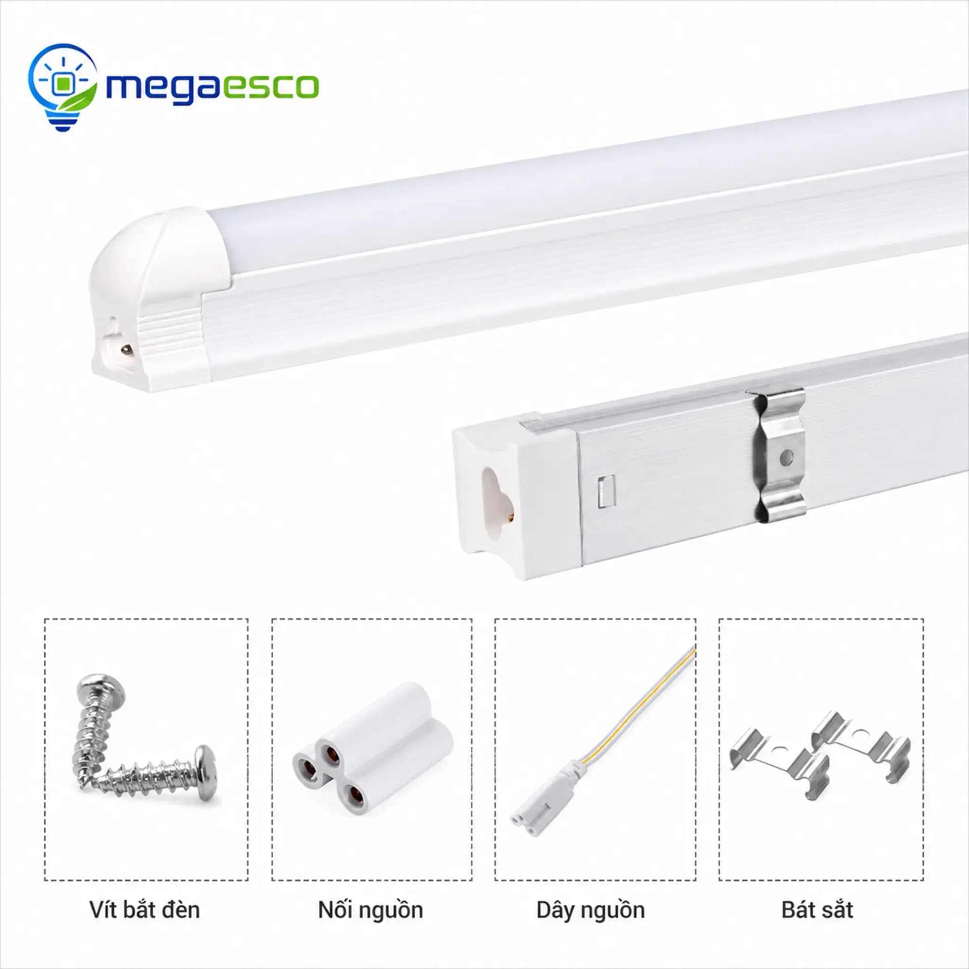 Đèn tuýp LED T8 6W 1m2 liền máng, công nghệ mới tiết kiệm điện năng