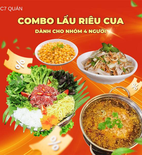 C7 Quán - Lẩu Riêu Cua Bò Dành Cho 4 Người - Ship Tận Nơi