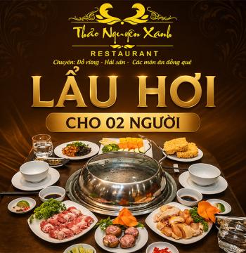 Thảo Nguyên Xanh - Set Lẩu Hơi Cho 2 Người